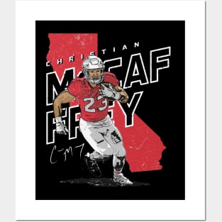 Christian McCaffrey San Francisco Player Map Posters and Art